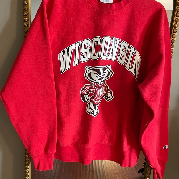 Champion Red Reverse Weave Sweatshirt- medium - Picture 1 of 5